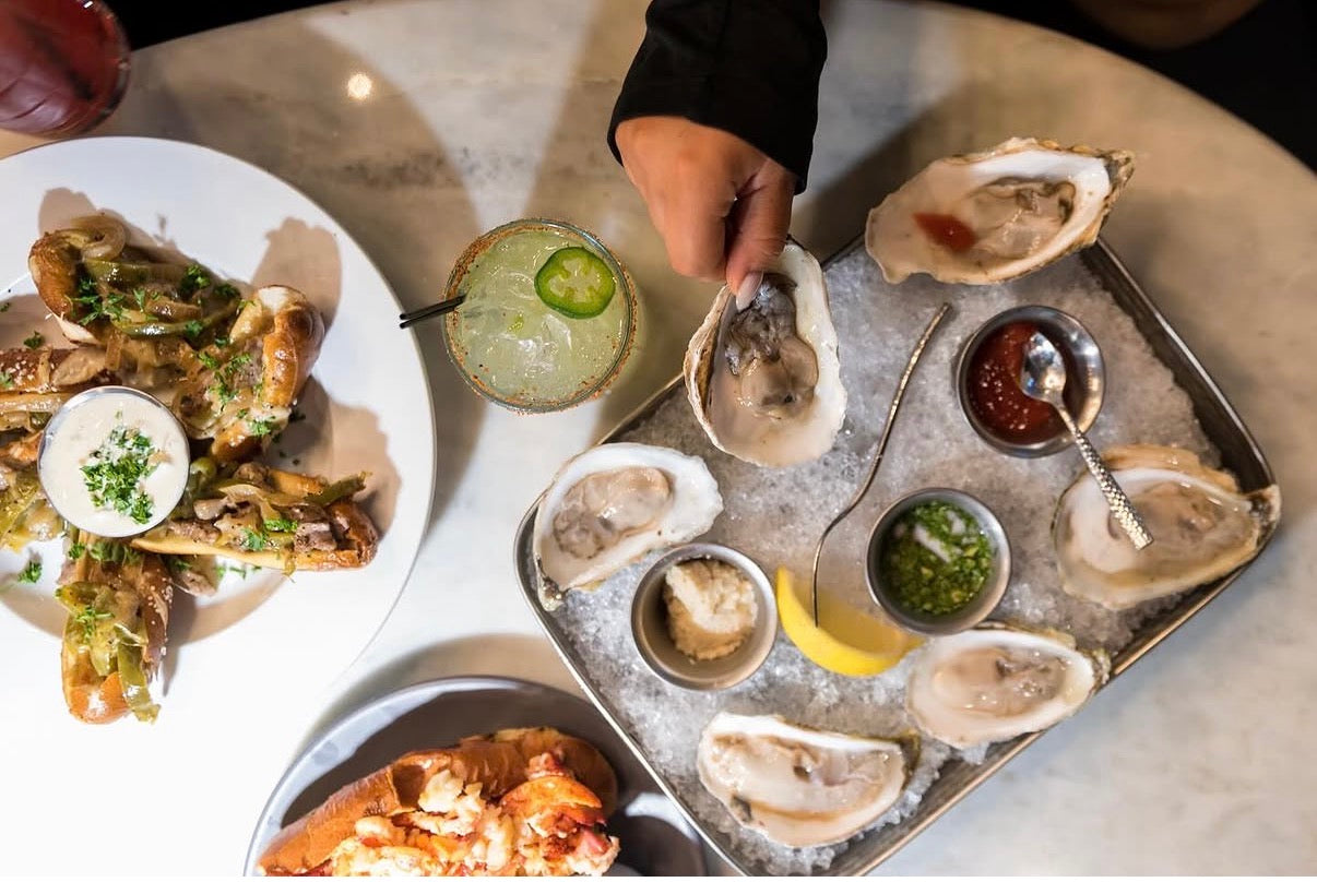 Fresh oysters at Tees and Taps